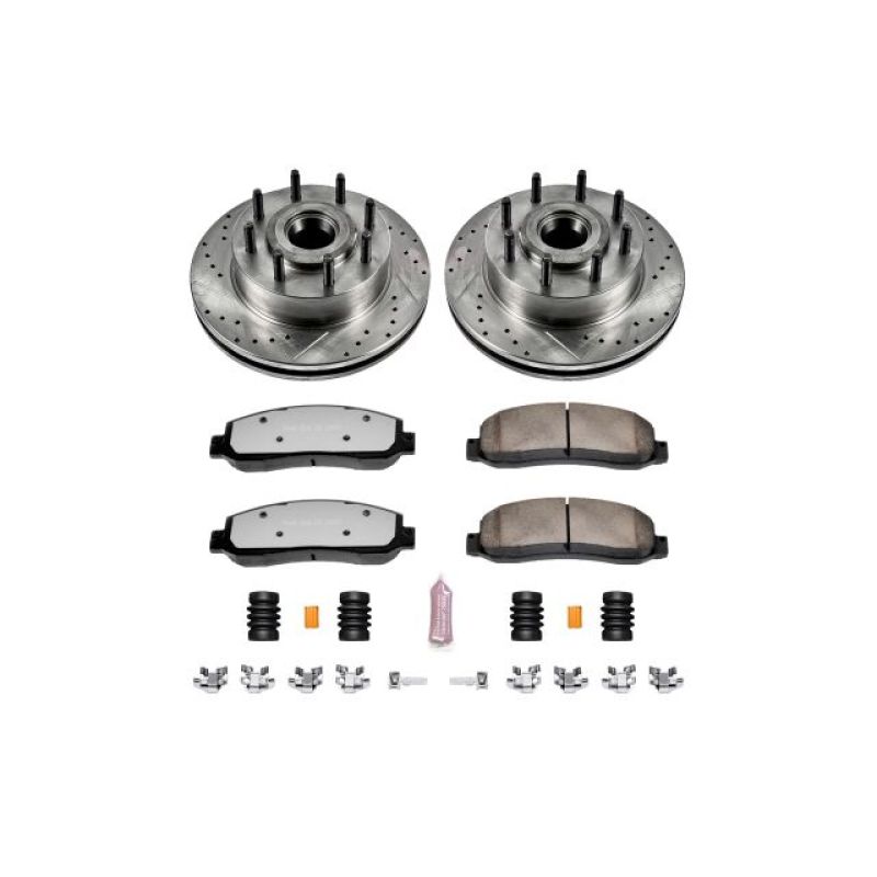 PSB Evolution Drill/Slot Rotor - Power Stop 07-10 Ford F-350 Super Duty Front Z36 Truck & Tow Brake Kit