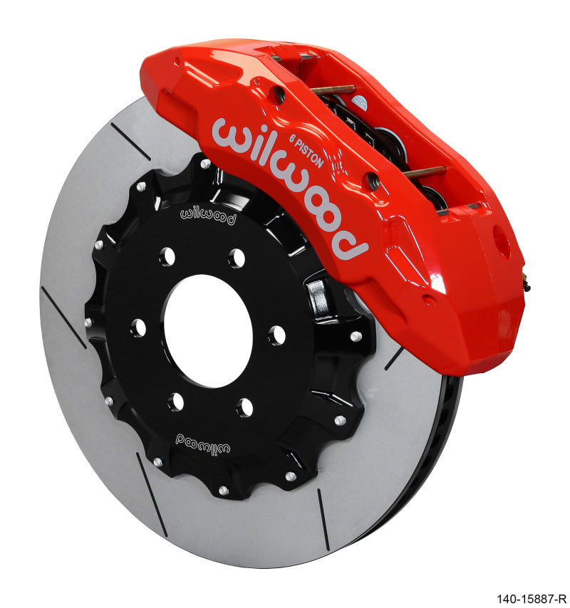 WIL TX6R Brake Kit - Wilwood TX6R Front Kit 15.50in Rotor w/ Lines - Red - 17-19 Ford F150 Raptor