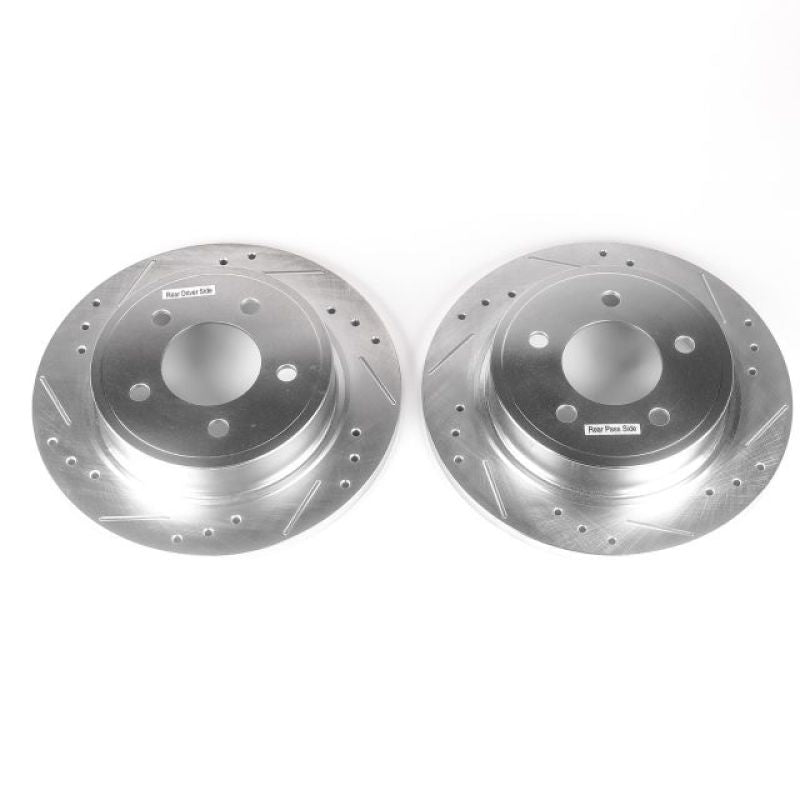 PSB Evolution Drill/Slot Rotor - Power Stop 04-08 Chrysler Pacifica Rear Evolution Drilled & Slotted Rotors - Pair