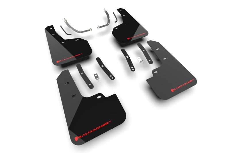 RAL UR Blk Flap/Rd Logo - Rally Armor 25-26 Hyundai Tucson (Excl. ICE & XRT) Black UR Mud Flap w/ Red Logo