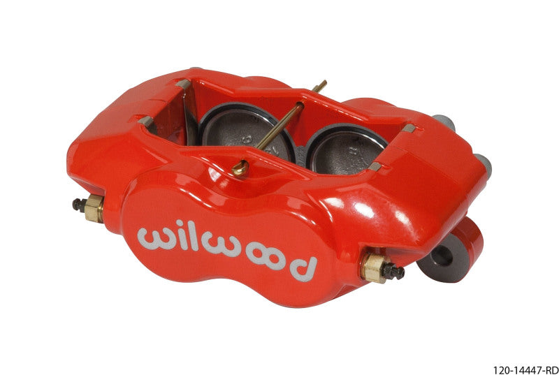 WIL Dynalite Caliper - Wilwood Caliper-Forged Dynalite w/Dust Seal-Red 1.75in Pistons .81in Disc