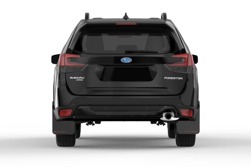 RAL UR Blk Flap/Orange Logo - Rally Armor 19-21 Subaru Forester Black UR Mud Flap w/ Orange Logo