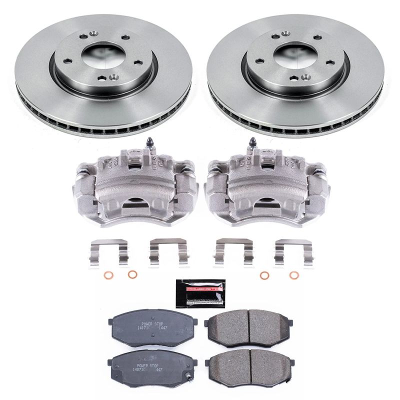 PSB Autospecialty Kit w/Cals - Power Stop 10-12 Hyundai Tucson Front Autospecialty Brake Kit w/Calipers