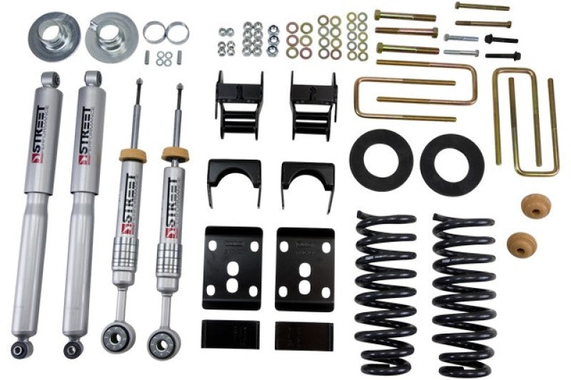 BT Lower Kit w SP Shocks - Belltech Lowering Kit 09-13 Ford F150 Ext Cab Short Bed 2WD 2in or 3in F/4in Rear w/ Shocks