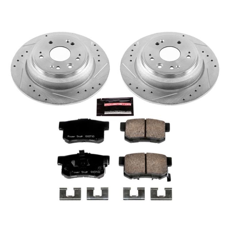 PSB Z23 Evolution Kit - Power Stop 10-11 Honda Accord Crosstour Rear Z23 Evolution Sport Brake Kit