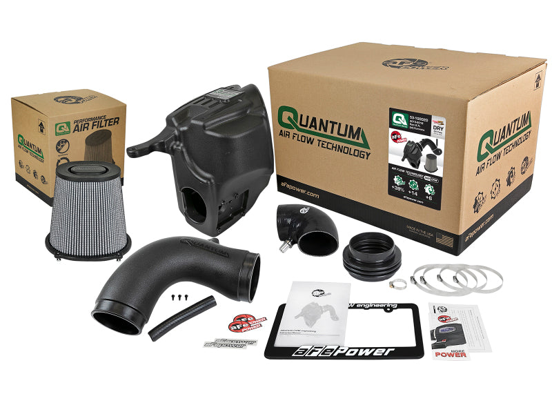 AFE Quantum Intakes - aFe Quantum Pro DRY S Cold Air Intake System 13-18 Dodge Cummins L6-6.7L - Dry