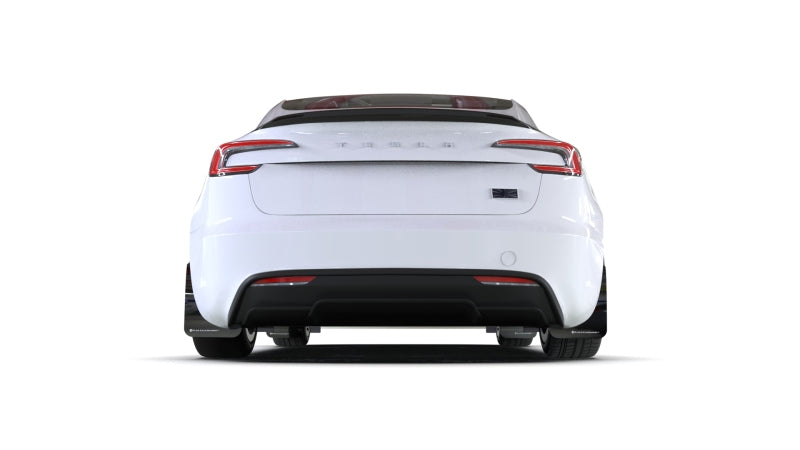RAL UR Blk Flap/Dark Grey Logo - Rally Armor 24-25 Tesla Model 3 Highland Black UR Mud Flap Dark Grey Logo