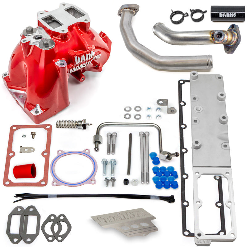 GBE Monster-Ram Intake - Banks Power 19-24 Ram 3500/4500/5500 6.7L Diesel Monster-Ram Intake System w/Fuel Line - Red
