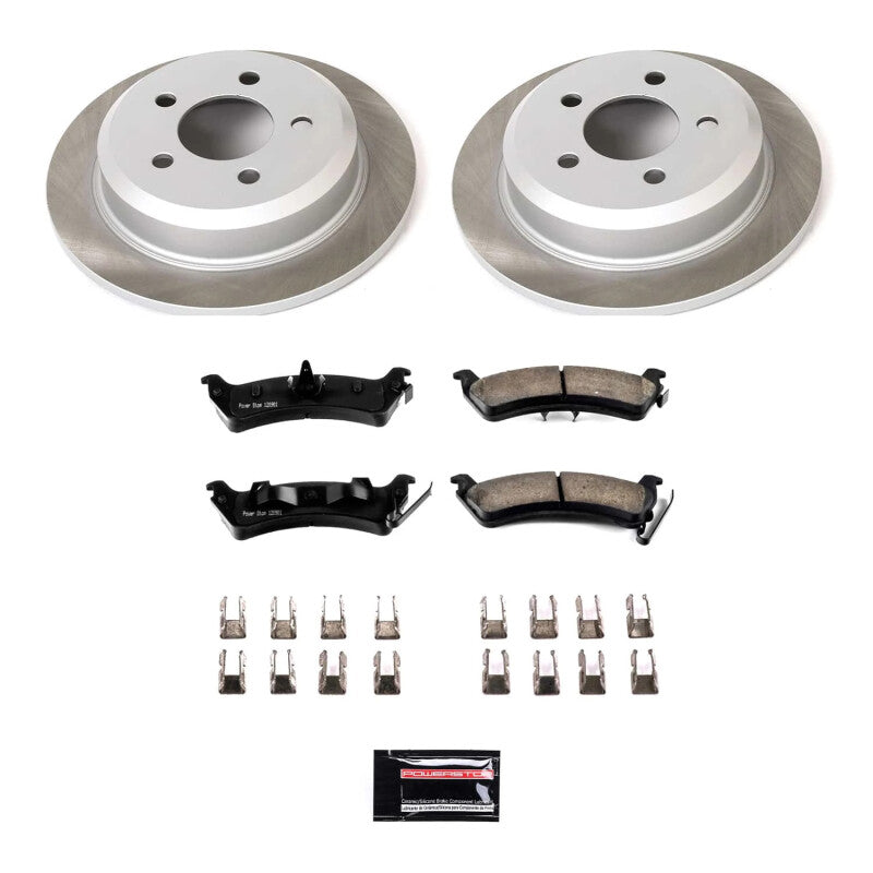 PSB Semi-Coated Rotor Kits - Power Stop 93-98 Jeep Grand Cherokee Rear Semi-Coated Rotor Kit