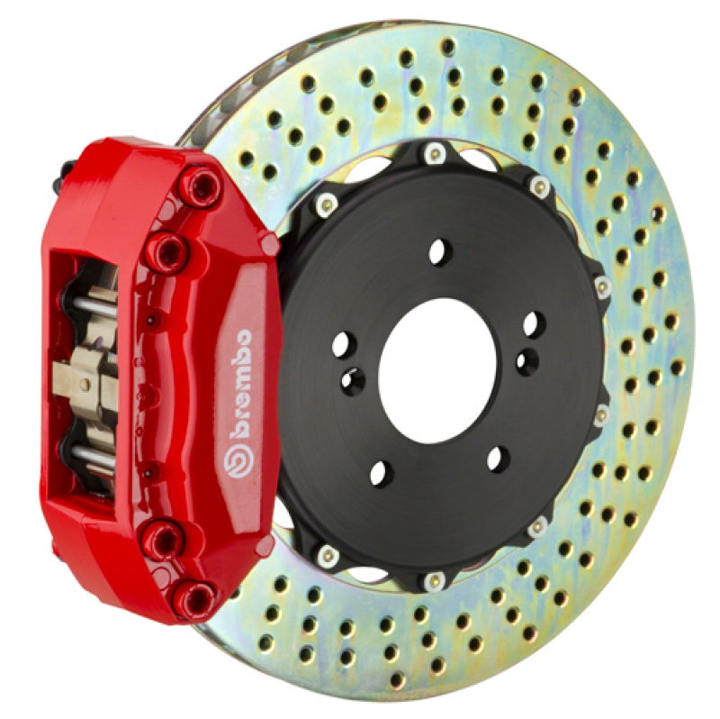 BRB Big Brake Kits - Brembo 92-98 318i/325i (Excl. xDrive) Front GT BBK 4 Piston Cast 2pc 320x28 2pc Rotor Drilled-Red