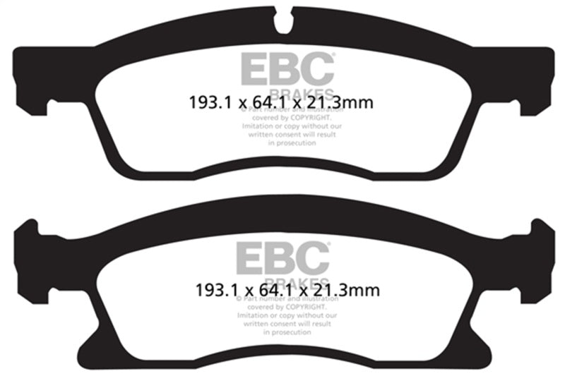 EBC Yellowstuff Brake Pad Sets - EBC 13+ Dodge Durango 5.7 Yellowstuff Front Brake Pads