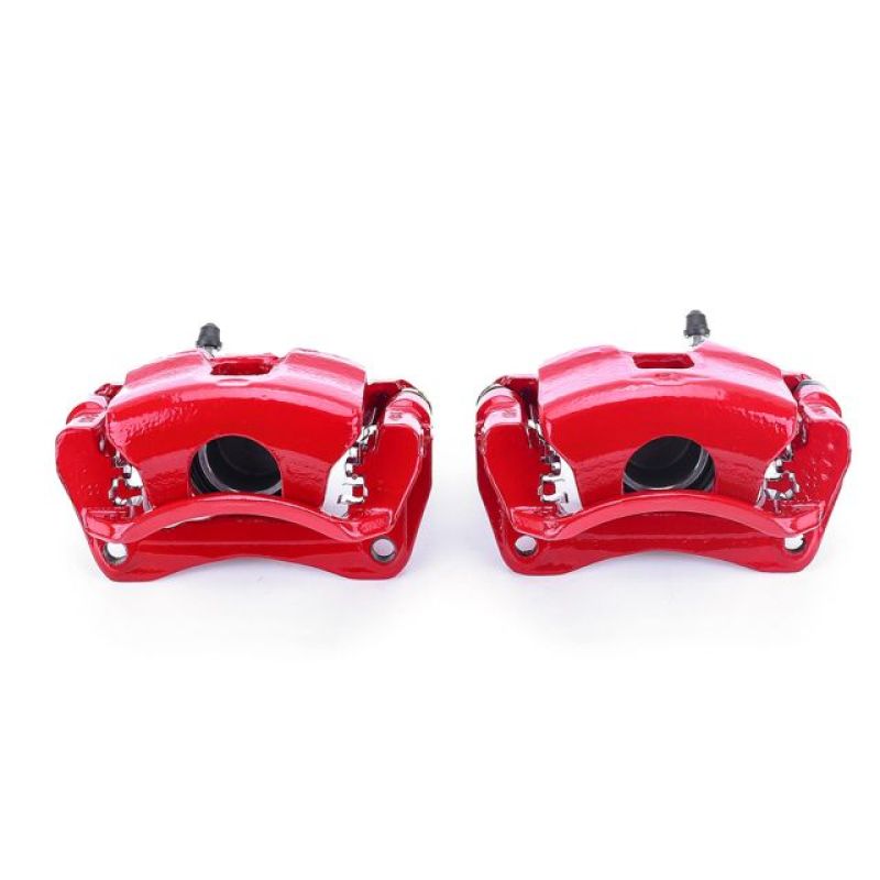 PSB Red Calipers - Power Stop 98-02 Chevrolet Prizm Front Red Calipers w/Brackets - Pair