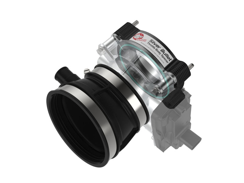 AFE Silver Bullet TBS - aFe 2020 Vette C8 Silver Bullet Aluminum Throttle Body Spacer / Works With aFe Intake Only - Black