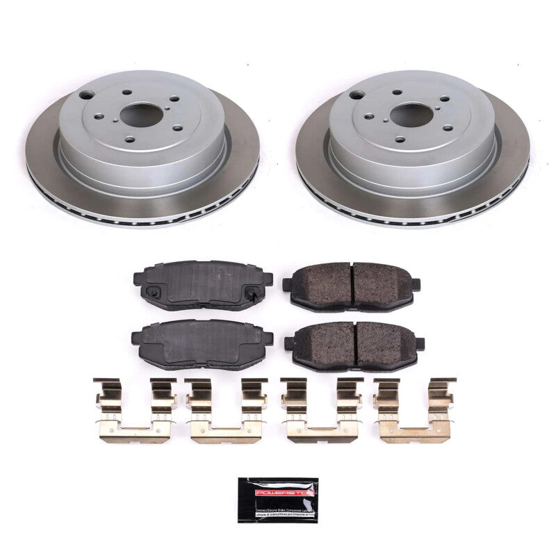 PSB Semi-Coated Rotor Kits - Power Stop 08-14 Subaru Tribeca Rear Semi-Coated Rotor Kit