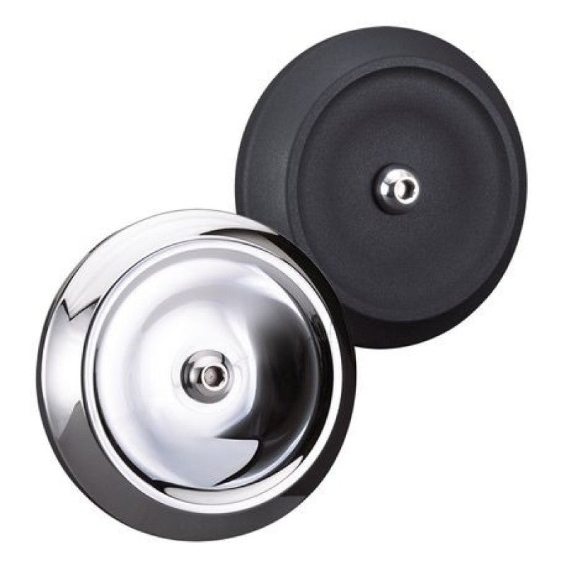 SSC Air Cleaner Kits - S&S Cycle Dished Bobber Air Cleaner Cover w/ Machined Highlights  - Black