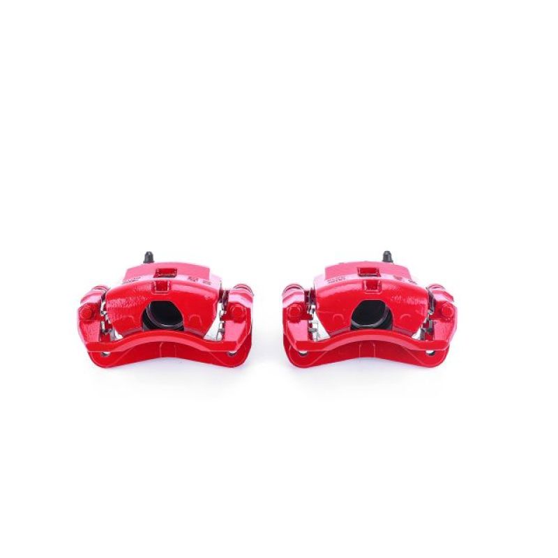 PSB Red Calipers - Power Stop 03-05 Kia Rio Front Red Calipers w/Brackets - Pair