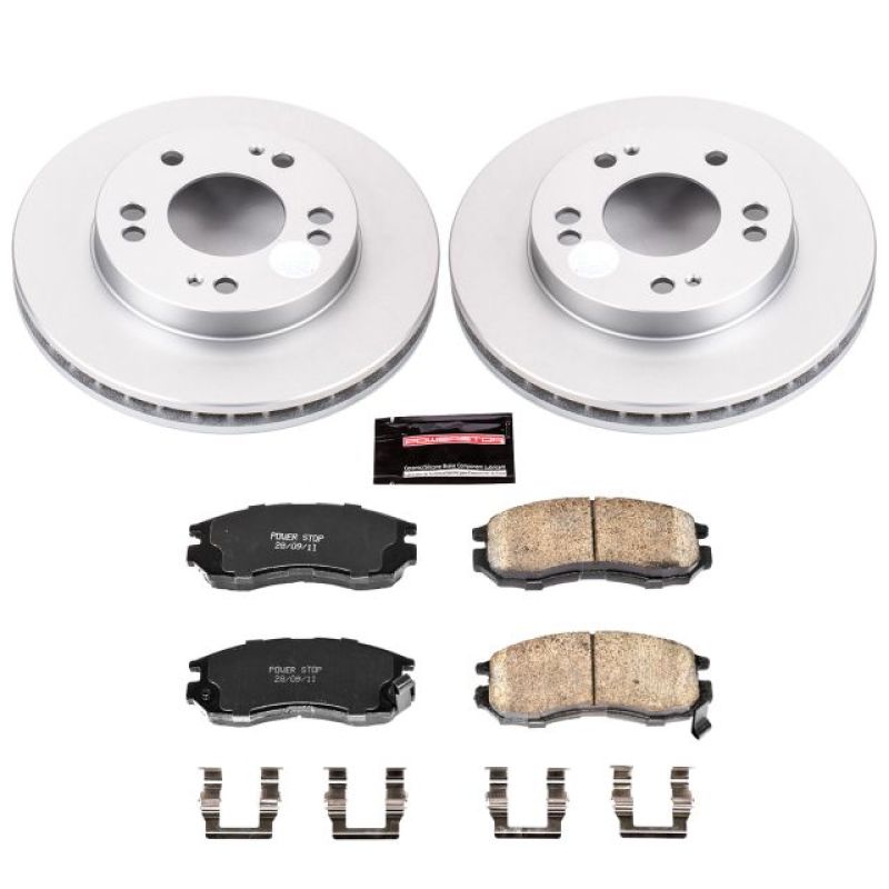 PSB Z17 Evolution Coated Kit - Power Stop 95-05 Chrysler Sebring Front Z17 Evolution Geomet Coated Brake Kit