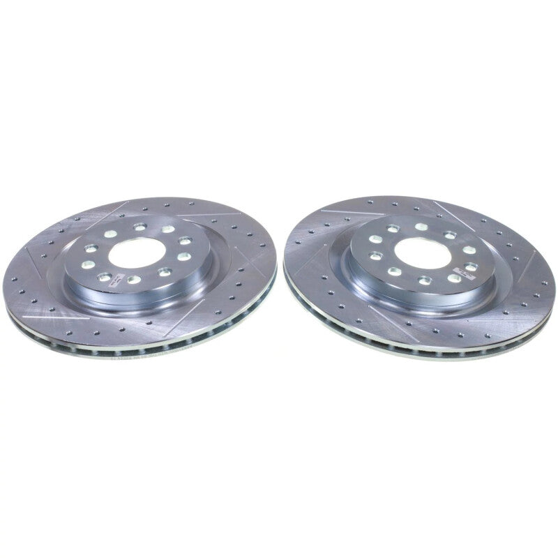 PSB Evolution Drill/Slot Rotor - Power Stop 22-24 Jeep Grand Cherokee Rear Drilled & Slotted Rotor - Pair
