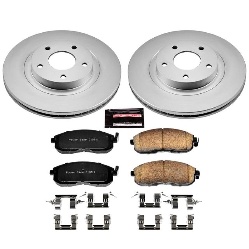 PSB Z17 Evolution Coated Kit - Power Stop 02-04 Infiniti I35 Front Z17 Evolution Geomet Coated Brake Kit