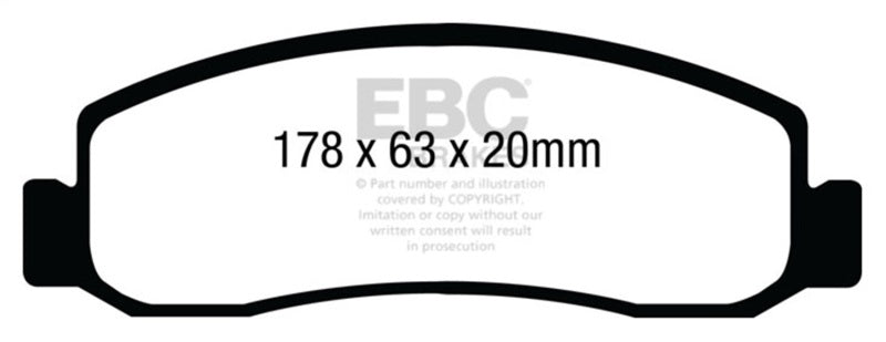 EBC Greenstuff Brake Pad Sets - EBC 08-10 Ford F250 (inc Super Duty) 5.4 (2WD) Greenstuff Front Brake Pads