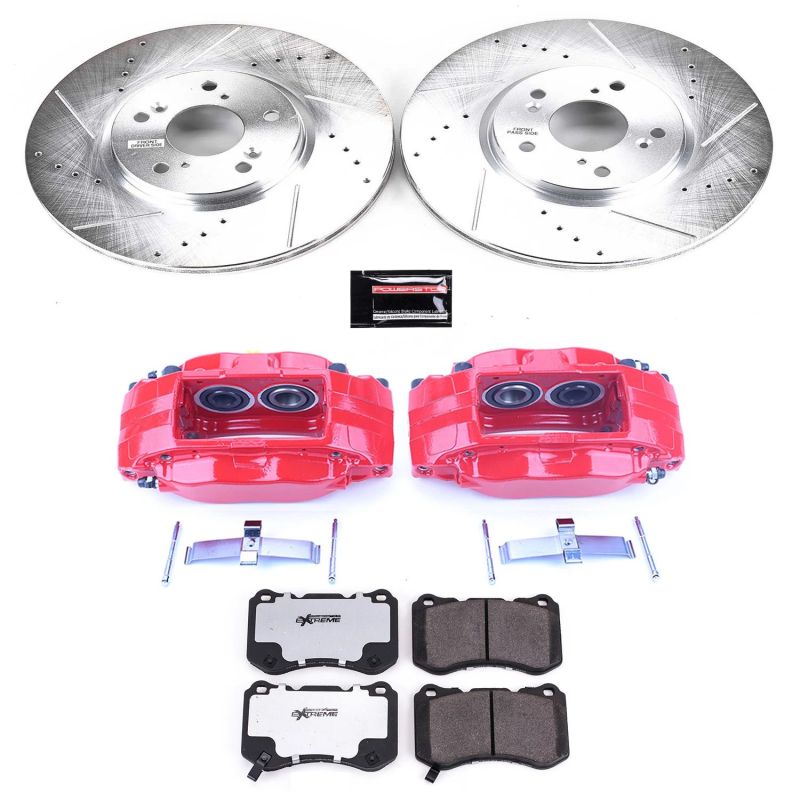 PSB Red Calipers - Power Stop 04-08 Acura TL Front Z26 Street Kit w/Cals