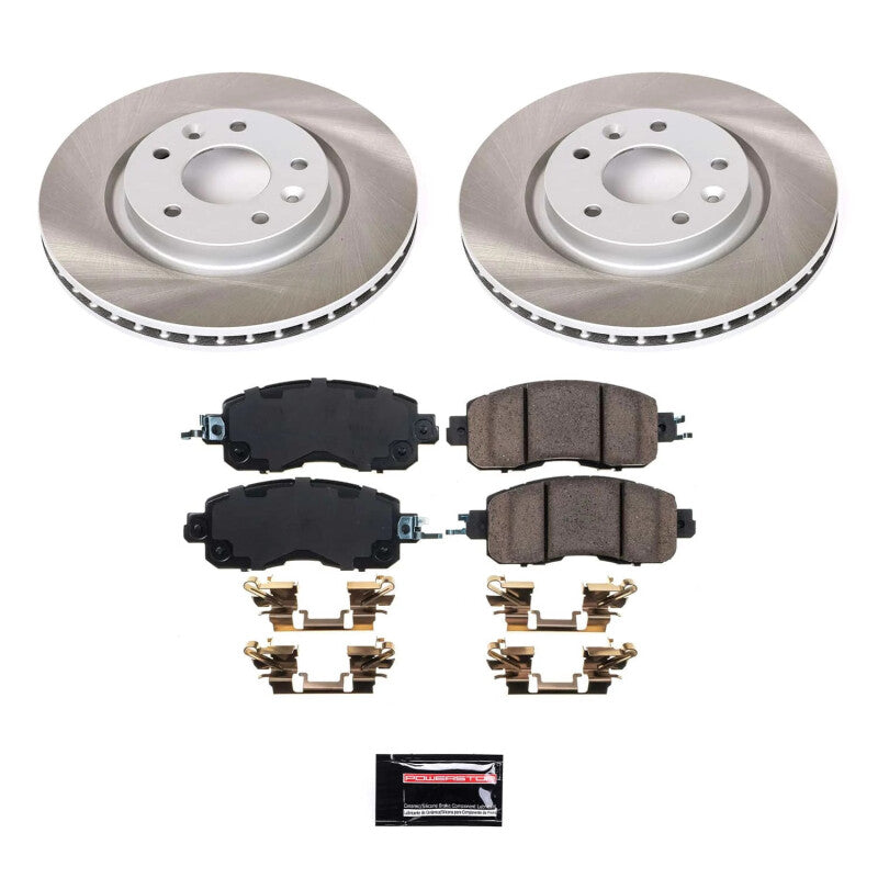 PSB Semi-Coated Rotor Kits - Power Stop 14-17 Nissan LEAF Front Semi-Coated Rotor Kit