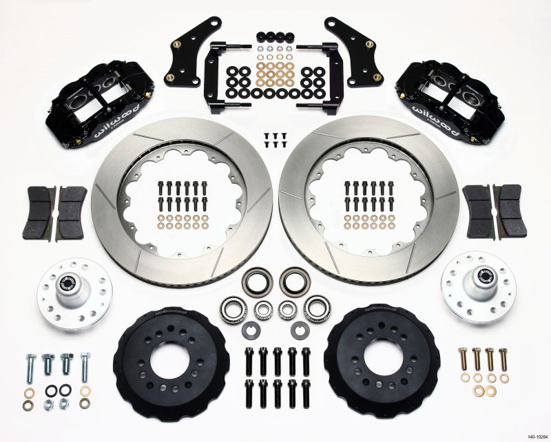 WIL Superlite Brake Kit - Wilwood Narrow Superlite 6R Front Hub Kit 14.00in Large GM 57-70 Drop Spindle