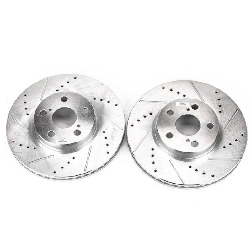 PSB Evolution Drill/Slot Rotor - Power Stop 09-10 Pontiac Vibe Front Evolution Drilled & Slotted Rotors - Pair