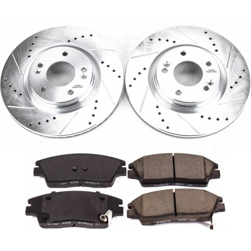 PSB Z23 Evolution Kit - Power Stop 17-19 Hyundai Elantra Front Z23 Evolution Sport Brake Kit