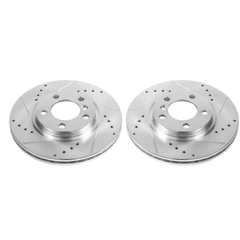 PSB Evolution Drill/Slot Rotor - Power Stop 11-16 Mini Cooper Countryman Front Evolution Drilled & Slotted Rotors - Pair