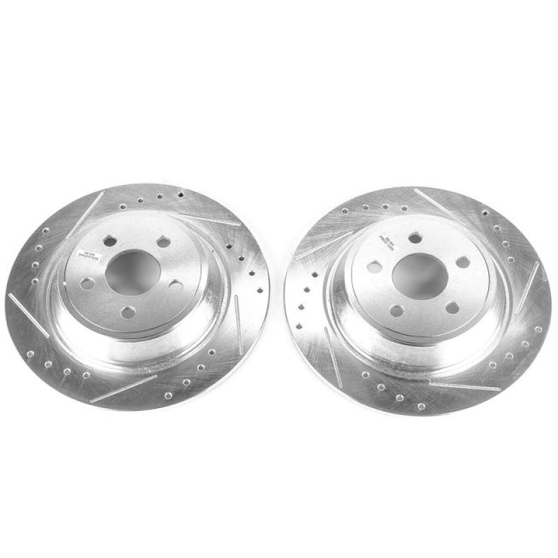 PSB Evolution Drill/Slot Rotor - Power Stop 15-19 Ford Edge Rear Evolution Drilled & Slotted Rotors - Pair