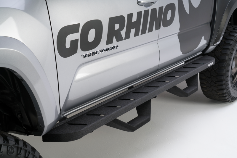 GOR RB10 Boards - Tex Black - Go Rhino 19-20 Ram 1500 RB10 Complete Kit w/RB10 + Brkts + 2 RB10 Drop Steps