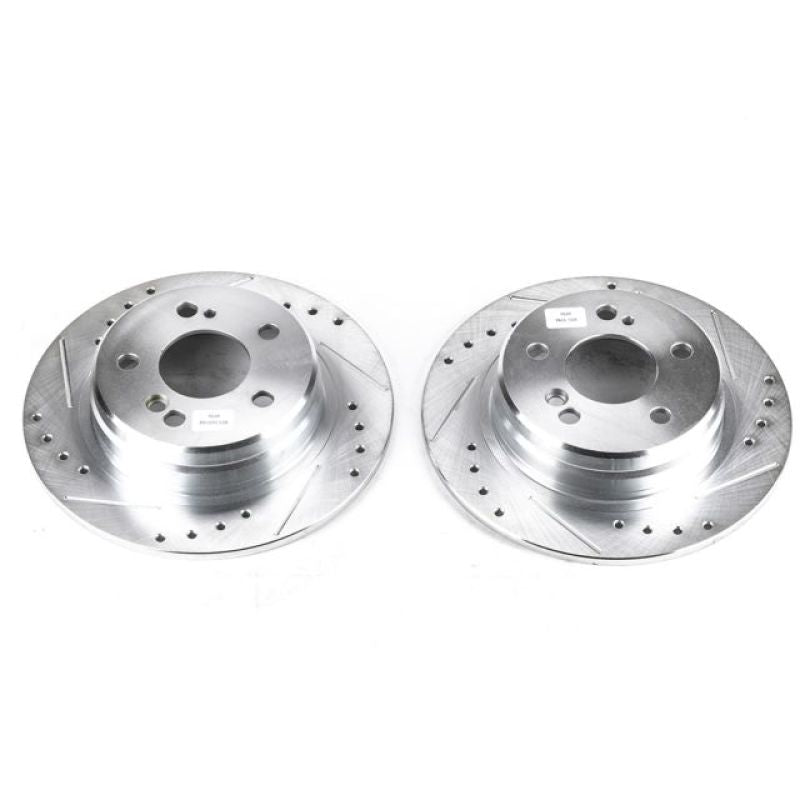 PSB Evolution Drill/Slot Rotor - Power Stop 90-93 Mercedes-Benz 300SL Rear Evolution Drilled & Slotted Rotors - Pair