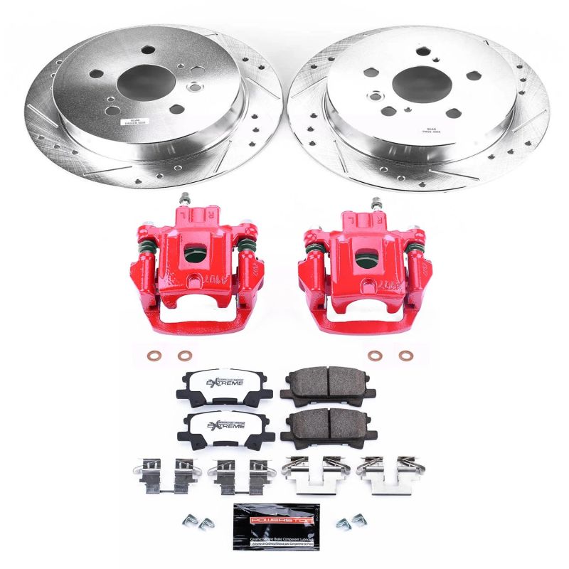 PSB Z36 Truck & Tow Kit w/Cals - Power Stop 04-06 Lexus RX330 Rear Z36 Truck & Tow Brake Kit w/Calipers