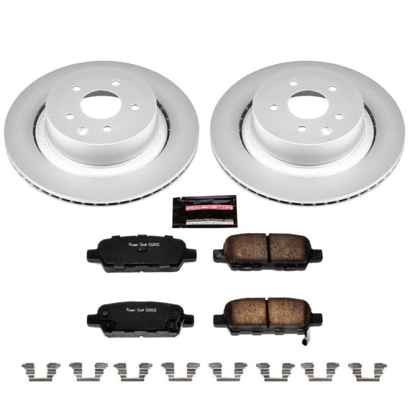PSB Z17 Evolution Coated Kit - Power Stop 07-08 Infiniti G35 Rear Z17 Evolution Geomet Coated Brake Kit
