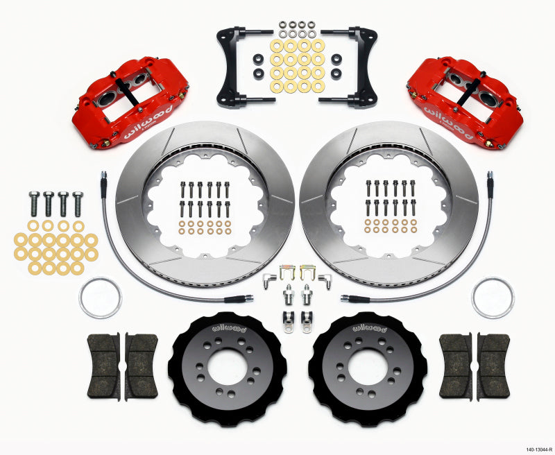 WIL Superlite Brake Kit - Wilwood Narrow Superlite 6R Front Hat Kit 14.00in Red 2008-up Hyundai Genesis Coupe w/Lines