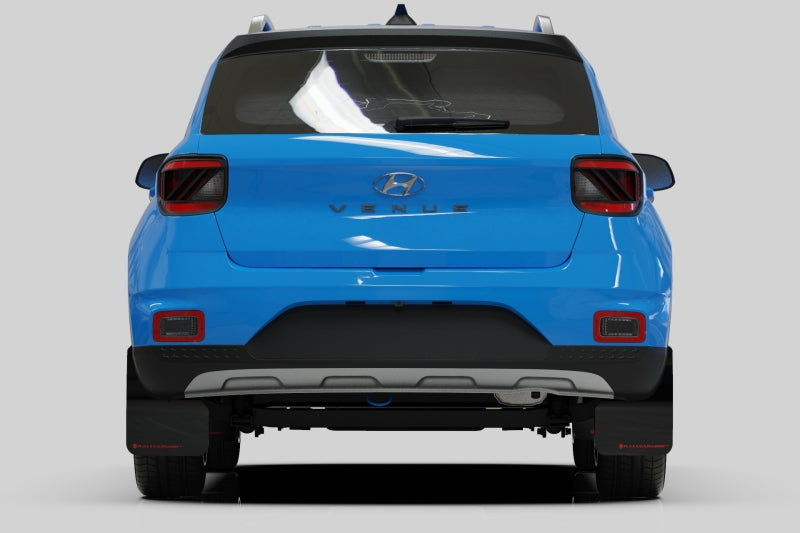 RAL UR Blk Flap/Blue Logo - Rally Armor 20-26 Hyundai Venue Black Mud Flap Blue Logo