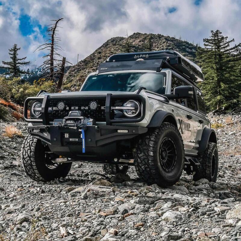 WES XTS Bumpers - Westin 21-23 Ford Bronco (Excl. Bronco Sport) w/ XTS Front Bumper Brush Guard - Textured Black