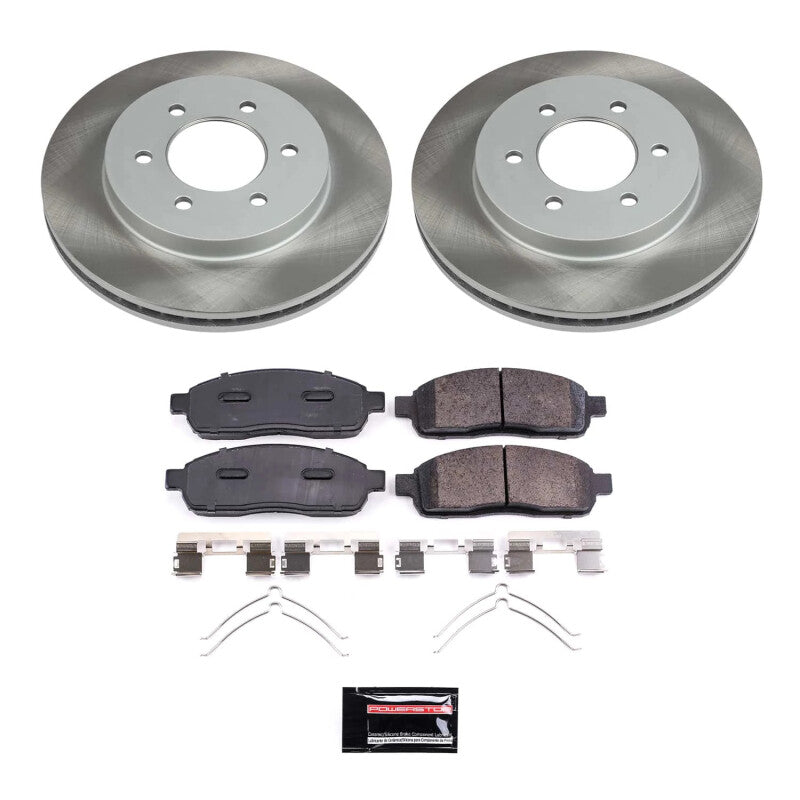 PSB Semi-Coated Rotor Kits - Power Stop 06-08 Lincoln Mark LT Front Semi-Coated Rotor Kit