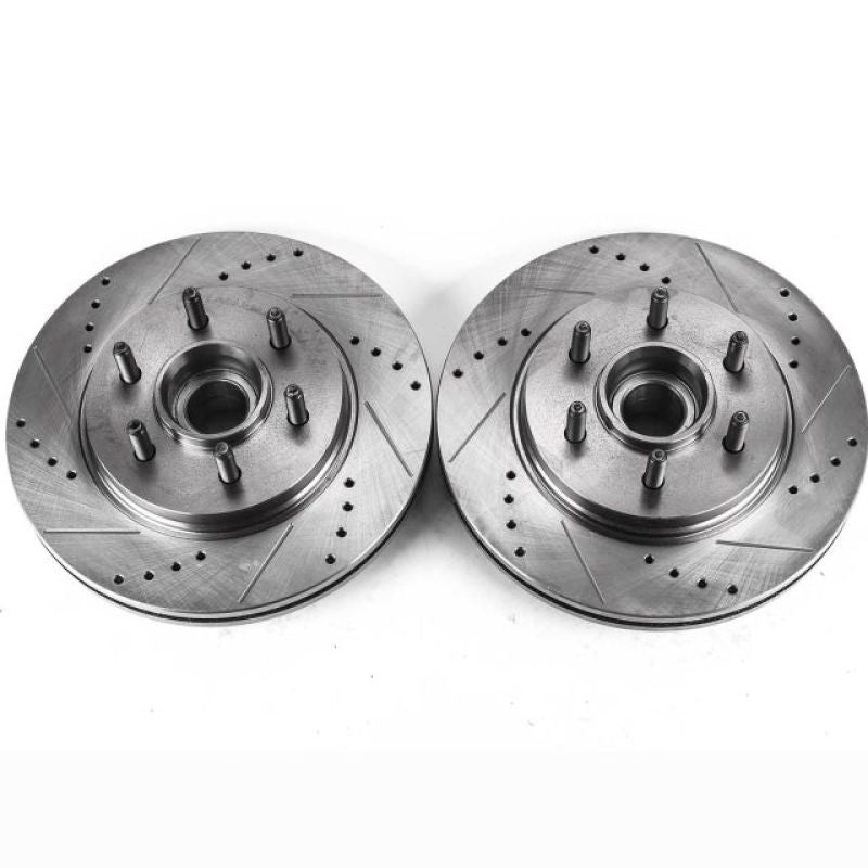PSB Evolution Drill/Slot Rotor - Power Stop 06-08 Lincoln Mark LT Front Drilled & Slotted Rotor - Pair