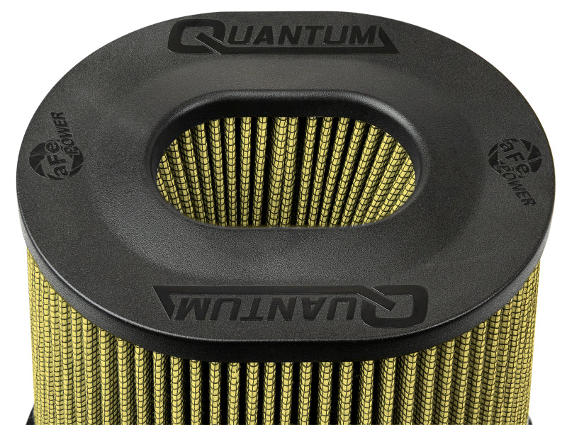 AFE Quantum Intakes - aFe Quantum Pro-Guard 7 Air Filter Inverted Top - 5in Flange x 8in Height - Oiled PG7