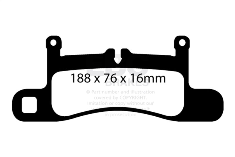EBC Bluestuff Brake Pad Sets - EBC 11+ Porsche Cayenne 3.0 Supercharged Hybrid Bluestuff Rear Brake Pads