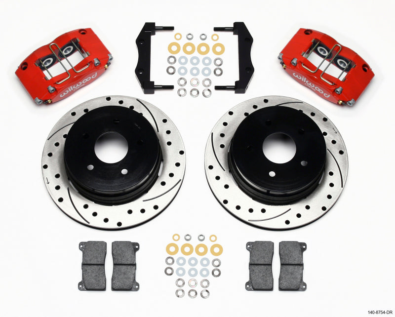 WIL Dynapro Brake Kit - Wilwood Dynapro Radial Rear Kit 12.19in Drilled Red 2004-2006 Pontiac GTO