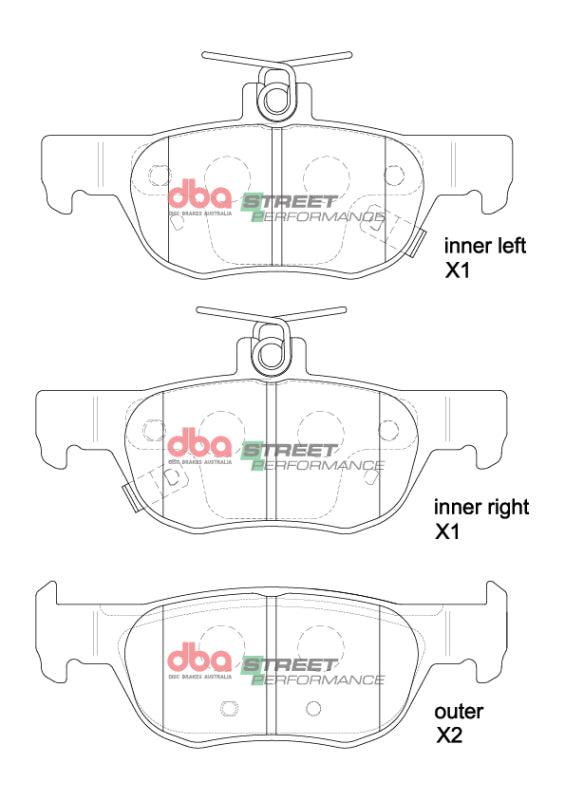 DBA SP Performance Brake Pads - DBA 19-22 Mazda 3 SP Performance Rear Brake Pads
