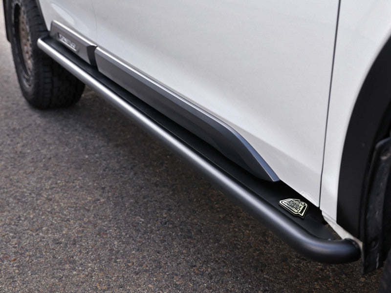 AFE Off-Road Sliders - aFe POWER 20-23 Subaru Outback H4 2.4L (t) / H4 2.5L Terra Guard Trail Slider Steps - Black