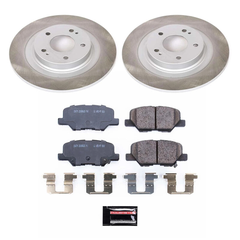 PSB Semi-Coated Rotor Kits - Power Stop 13-20 Mitsubishi Outlander Sport Rear Semi-Coated Rotor Kit