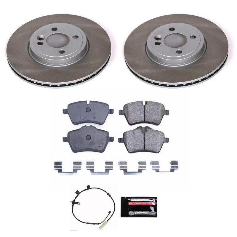 PSB Semi-Coated Rotor Kits - Power Stop 12-15 Mini Cooper Front Semi-Coated Rotor Kit