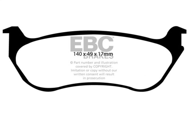 EBC Ultimax2 Brake Pad Sets - EBC 95-97 Ford Crown Victoria 4.6 (Phenolic Pistons) Ultimax2 Rear Brake Pads