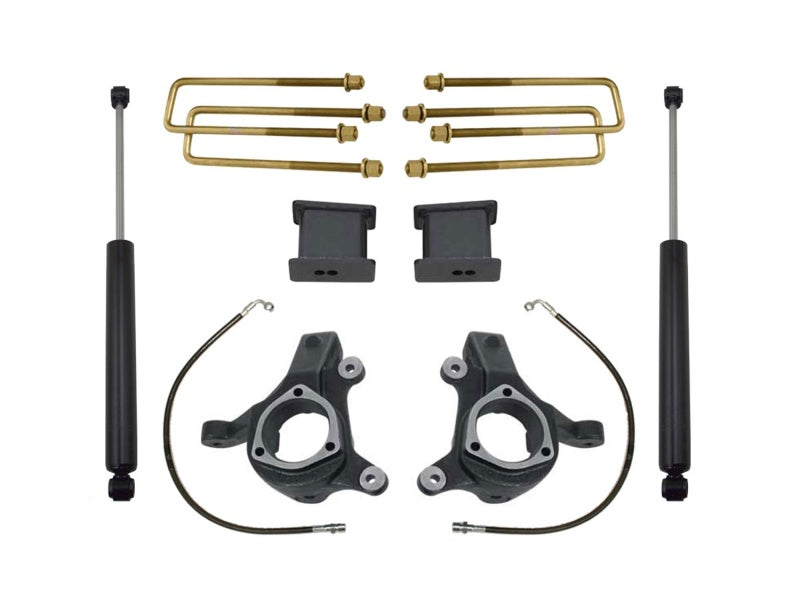 MXT Lift Spindles - MaxTrac 07-16 GM C1500 2WD w/Cast Steel Susp. 3in/1in Spindle Lift Kit w/MaxTrac Shocks