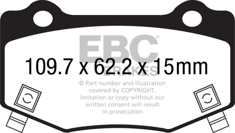 EBC Redstuff Brake Pad Sets - EBC 16+ Cadillac ATS-V 3.6 Twin Turbo Redstuff Rear Brake Pads